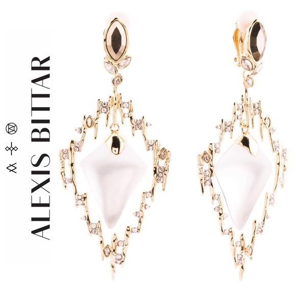 Alexis Bittar Jewelry - Alexis Bittar Navette Crystal Spike Frame Earrings